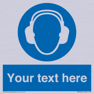 Custom Ear Protection Sign